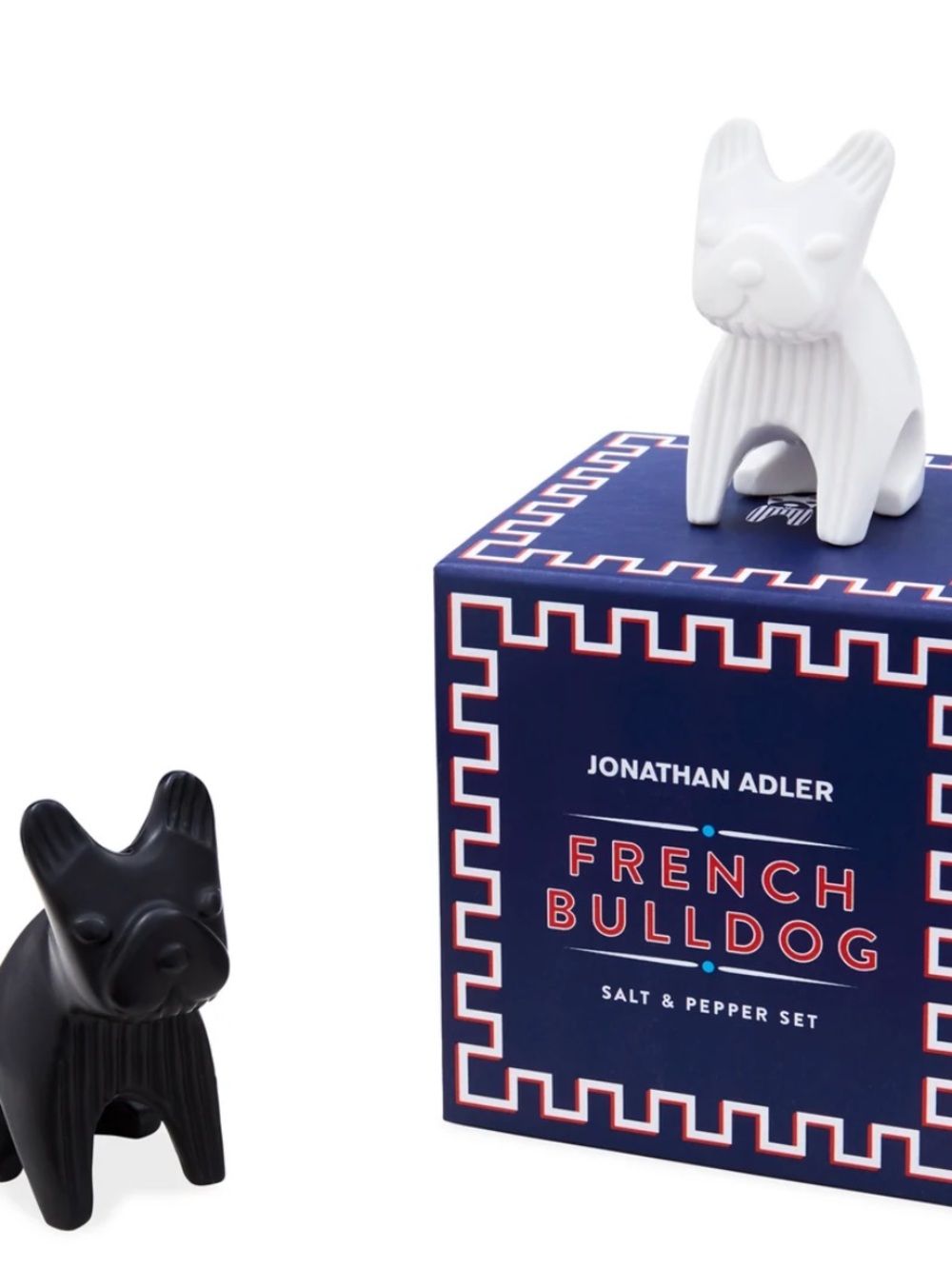 Jonathan Adler Black & White French Bulldog Salt and Pepper Set
